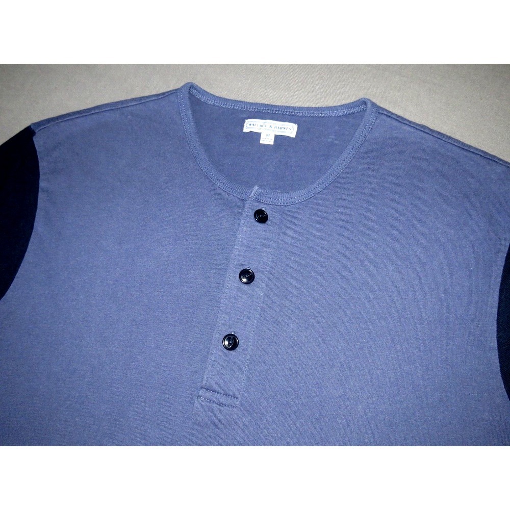 Men's Wallace & Barnes 100% Cotton‎ Short Sleeved Henley T-Shirt Medium